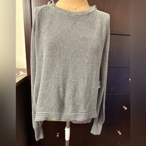 ELEMENT NEW Heather Gray Waffle Women's Large Sweater nwt
